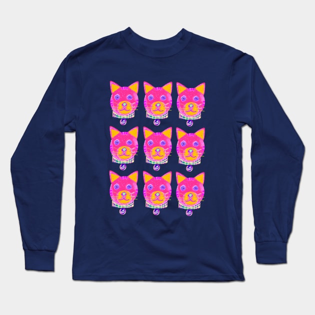 Gata psicodélico Long Sleeve T-Shirt by Vindo_mar